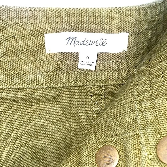 Madewell Raw-Hem A-Line Mini Skirt in Kale - Picture 4 of 6